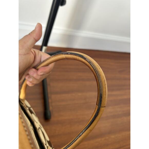 Y2K COACH Medium Madeline Satchel 12463 Shoulder Handbag Shoulder Brown Monogram - Picture 15 of 16